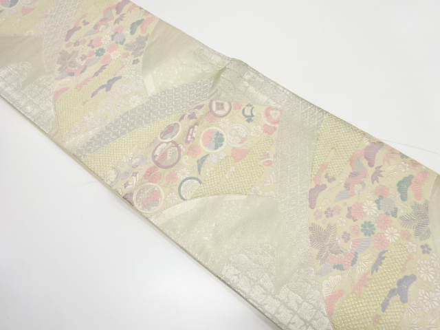 慶長小袖紋織り出し　袋帯